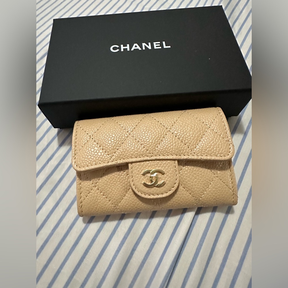 Chanel flap coin wallet purse card holder
